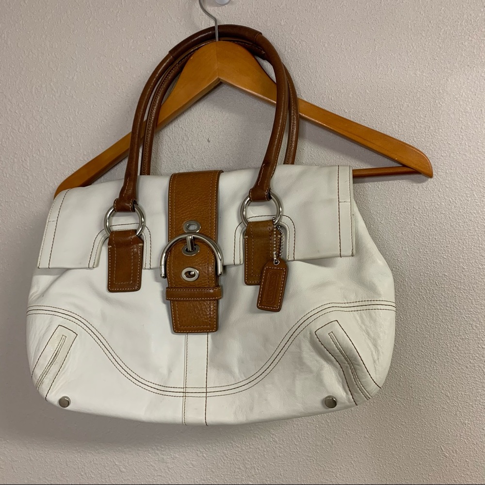 50% OFF Coach cream hobo flip shoulder bag